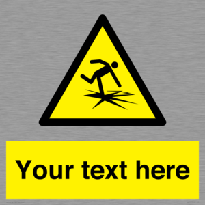 Custom warning thin ice